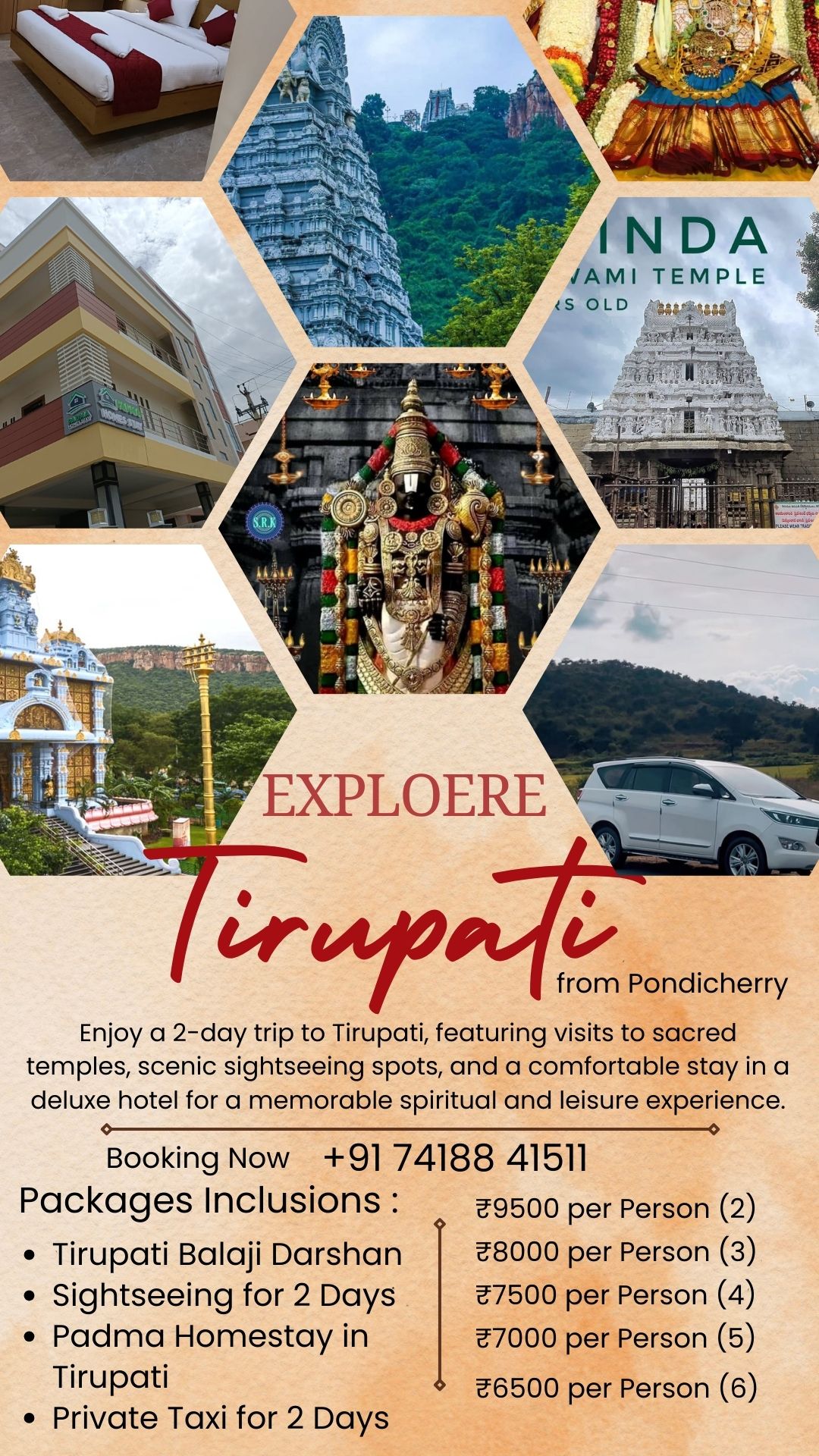 Tirupati 2 Days Package from Pondicherry